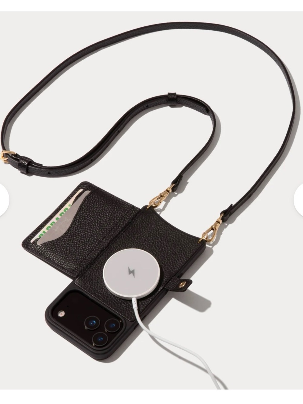 Bandolier 18 Pro MILA MAGSAFE CROSSBODY PHONE CASE IN BLACK/GOLD Ships ASAP